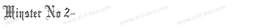 Minster No 2字体转换